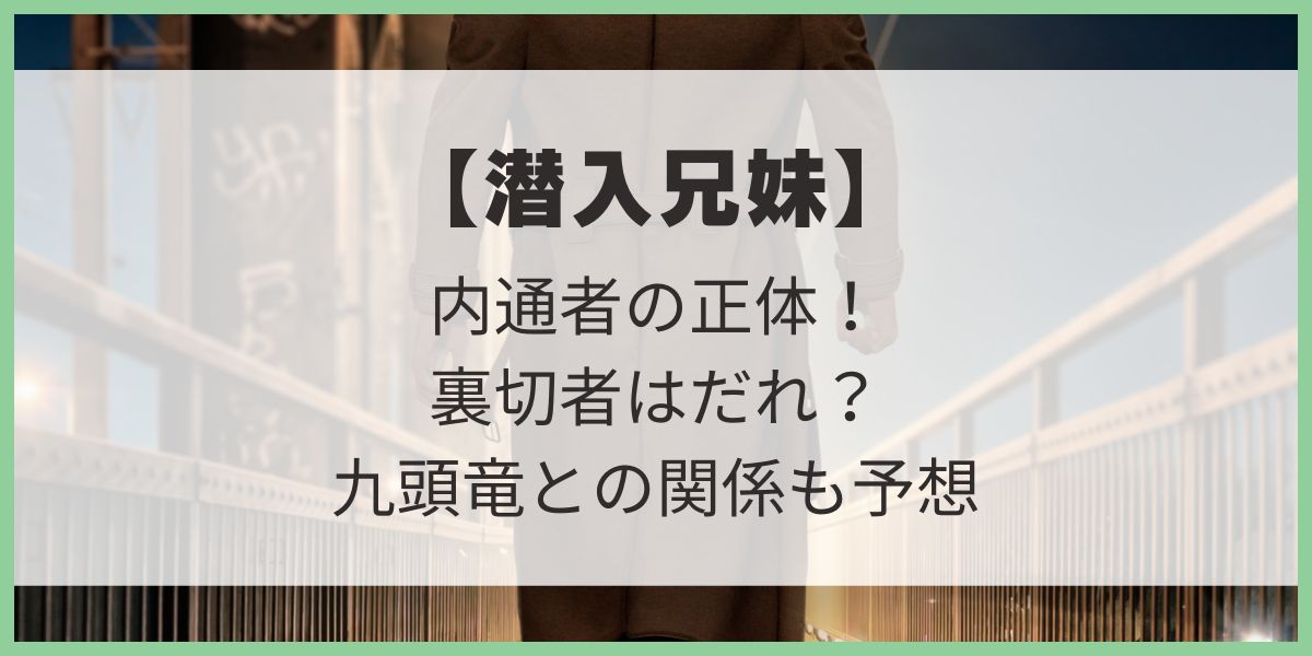 潜入兄妹　幻獣　九頭竜　内通者　呉城久美　芦田なお美　